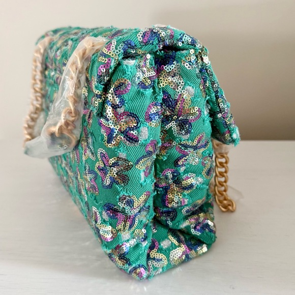 Kurt Geiger Large Kensington Convertible Sequin Shoulder Bag - Picture 6 of 15